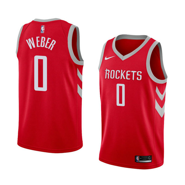 Camiseta baloncesto Briante Weber 0 Icon 2018 Rojo Houston Rockets Hombre