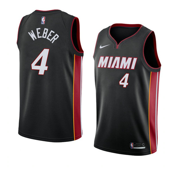 Camiseta baloncesto Briante Weber 4 Icon 2018 Negro Miami Heat Hombre