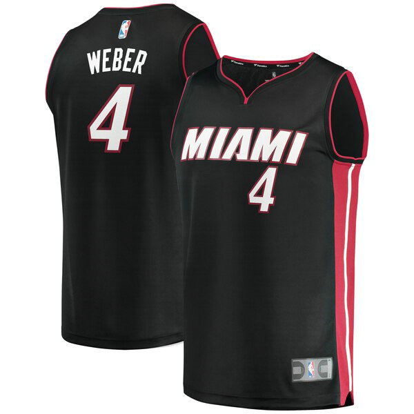 Camiseta baloncesto Briante Weber 4 Icon Edition Negro Miami Heat Hombre