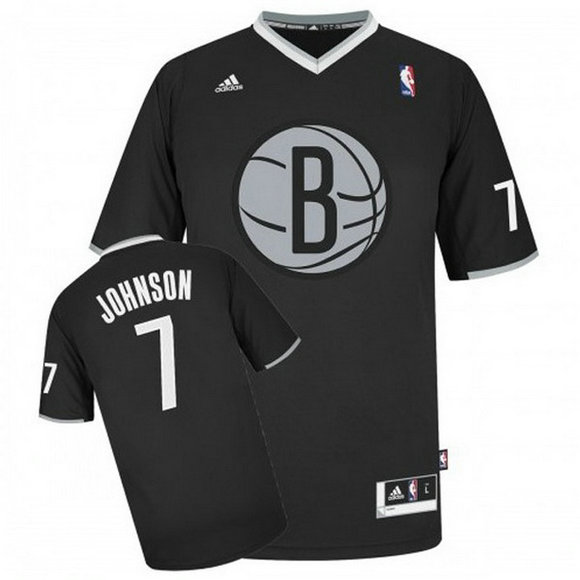 Camiseta baloncesto Brooklyn Nets Navidad 2013 Joe Johnson 7 Negro
