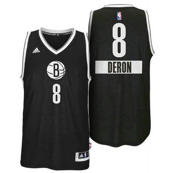 Camiseta baloncesto Brooklyn Nets Navidad 2014 Deron Williams 8 Negro