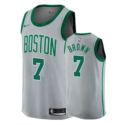 Camiseta baloncesto Brown 7 Ciudad 2017-18 Gris Boston Celtics Hombre