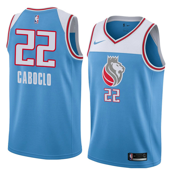 Camiseta baloncesto Bruno Caboclo 22 Ciudad 2018 Azul Sacramento Kings Hombre