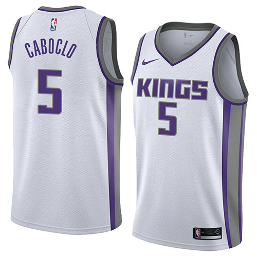 Camiseta baloncesto Bruno Caboclo 5 Association 2018 Blanco Sacramento Kings Hombre