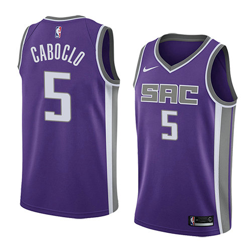 Camiseta baloncesto Bruno Caboclo 5 Icon 2018 P鐓pura Sacramento Kings Hombre
