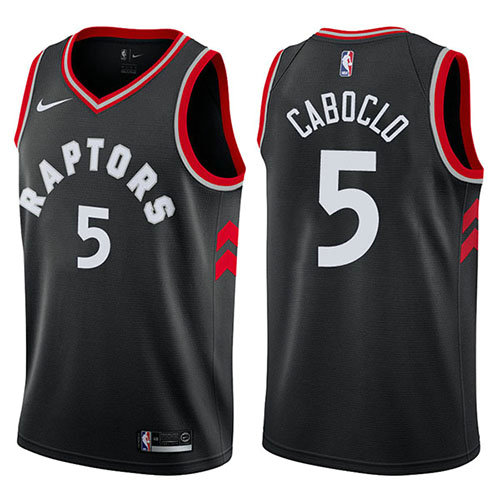 Camiseta baloncesto Bruno Caboclo 5 Statement 2017-18 Negro Toronto Raptors Hombre