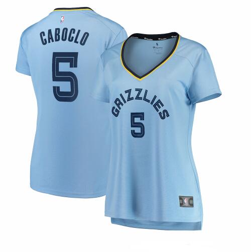 Camiseta baloncesto Bruno Caboclo 5 statement edition Azul Memphis Grizzlies Mujer