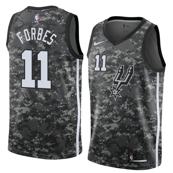 Camiseta baloncesto Bryn Forbes 11 Ciudad 2018 Gris San Antonio Spurs Hombre