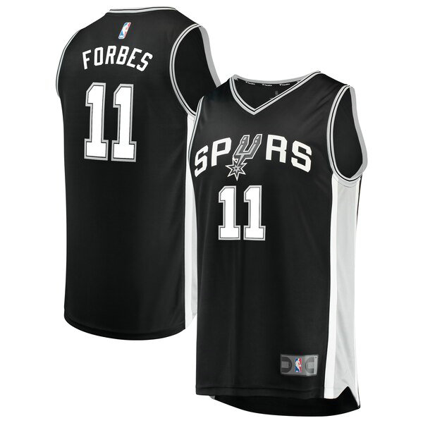 Camiseta baloncesto Bryn Forbes 11 Icon Edition Negro San Antonio Spurs Hombre