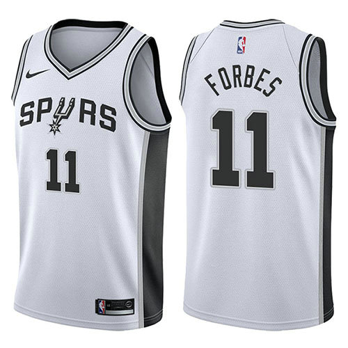 Camiseta baloncesto Bryn Forbes 11 Swingman Association 2017-18 Blanco San Antonio Spurs Hombre