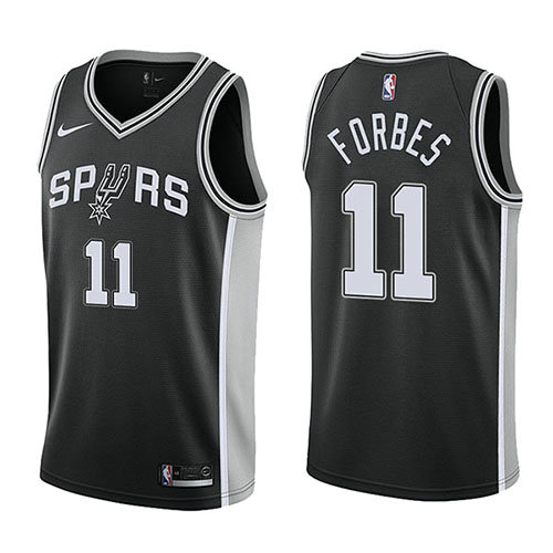 Camiseta baloncesto Bryn Forbes 11 Swingman Icon 2017-18 Negro San Antonio Spurs Hombre