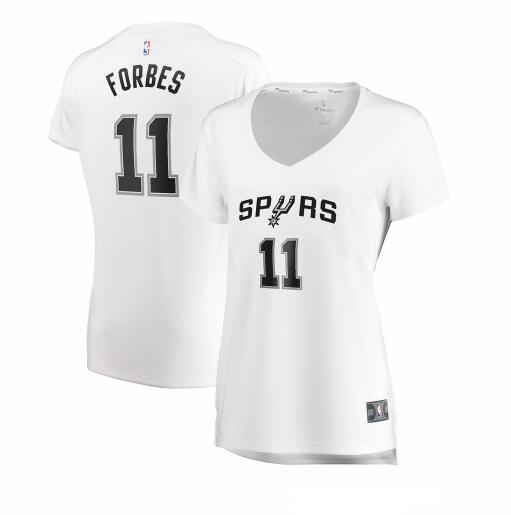 Camiseta baloncesto Bryn Forbes 11 association edition Blanco San Antonio Spurs Mujer