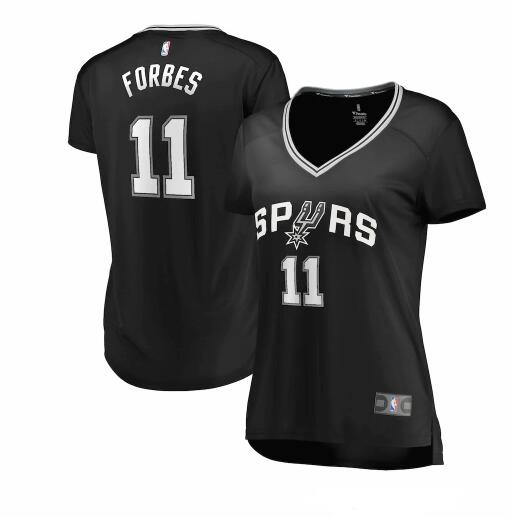 Camiseta baloncesto Bryn Forbes 11 icon edition Negro San Antonio Spurs Mujer