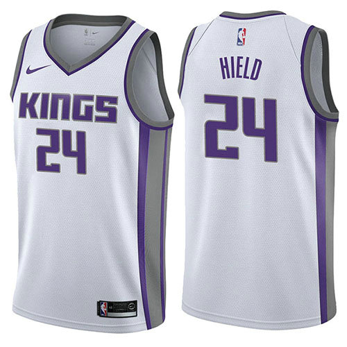Camiseta baloncesto Buddy Hield 24 Association 2017-18 Blanco Sacramento Kings Hombre