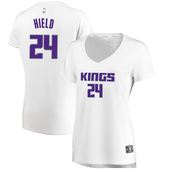 Camiseta baloncesto Buddy Hield 24 association edition Blanco Sacramento Kings Mujer