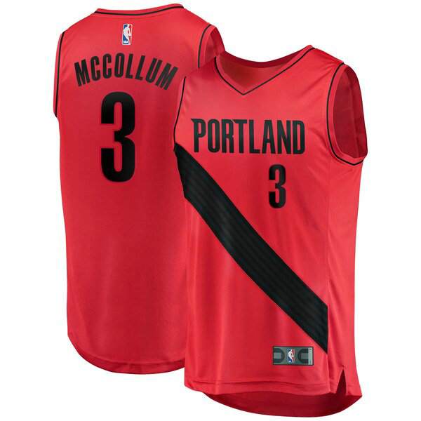 Camiseta baloncesto C.J. McCollum 3 Statement Edition Rojo Portland Trail Blazers Hombre