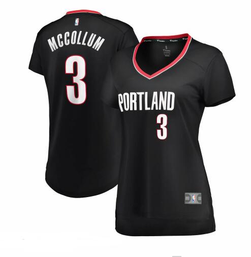 Camiseta baloncesto C.J. McCollum 3 icon edition Negro Portland Trail Blazers Mujer