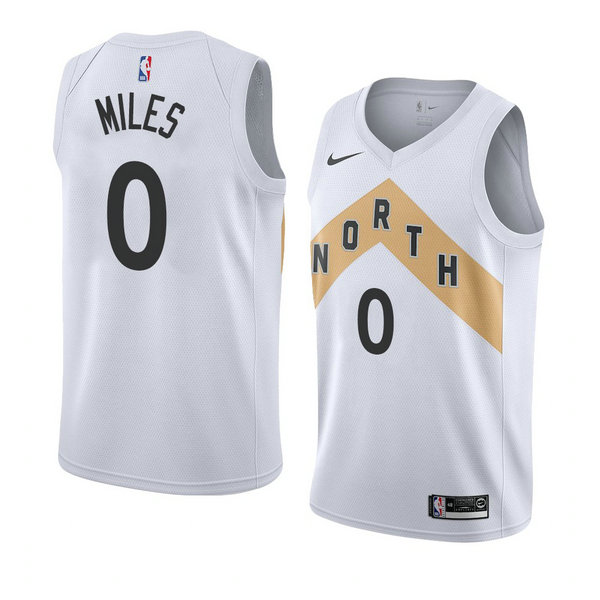 Camiseta baloncesto C.J. Miles 0 Ciudad 2018 Blanco Toronto Raptors Hombre