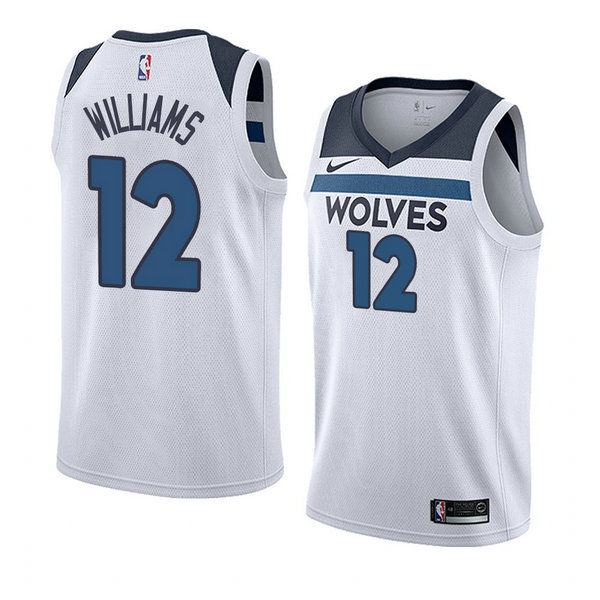 Camiseta baloncesto C.J. Williams 12 Association 2018 Blanco Minnesota Timberwolves Hombre