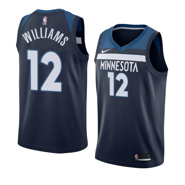 Camiseta baloncesto C.J. Williams 12 Icon 2018 Azul Minnesota Timberwolves Hombre