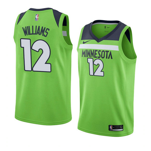 Camiseta baloncesto C.J. Williams 12 Statement 2018 Verde Minnesota Timberwolves Hombre