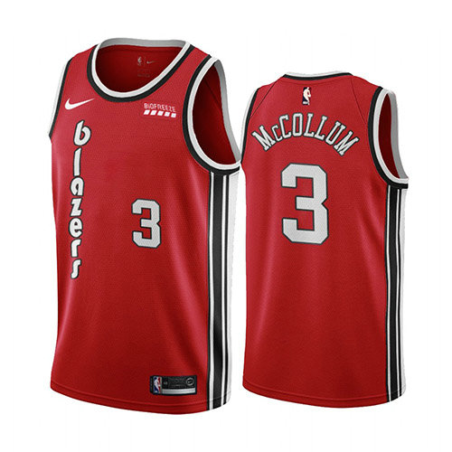 Camiseta baloncesto C.j. Mccollum 3 Classic 2019-20 Rojo Portland Trail Blazers Hombre