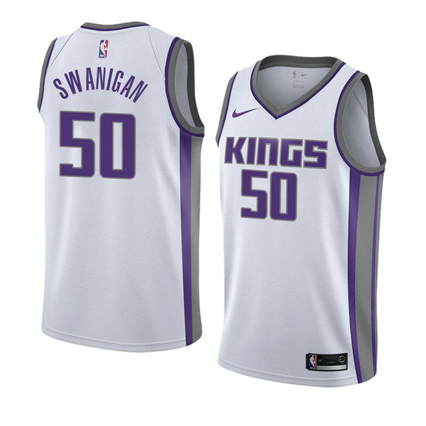 Camiseta baloncesto Caleb Swanigan 50 Association 2018 Blanco Sacramento Kings Hombre