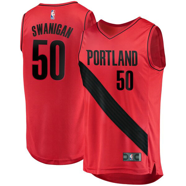 Camiseta baloncesto Caleb Swanigan 50 Statement Edition Rojo Portland Trail Blazers Hombre