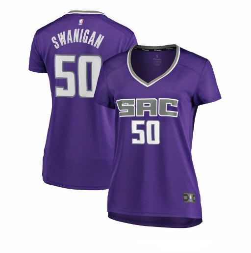 Camiseta baloncesto Caleb Swanigan 50 icon edition Púrpura Sacramento Kings Mujer
