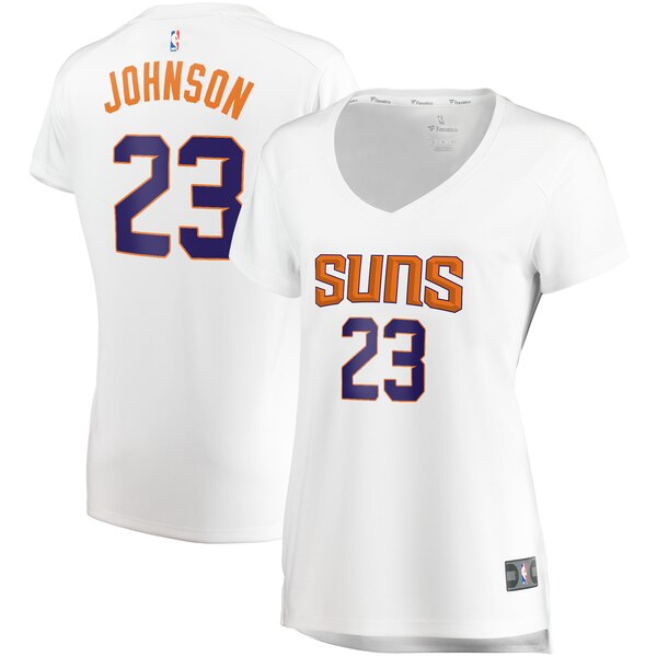 Camiseta baloncesto Cameron Johnson 23 association edition Blanco Phoenix Suns Mujer