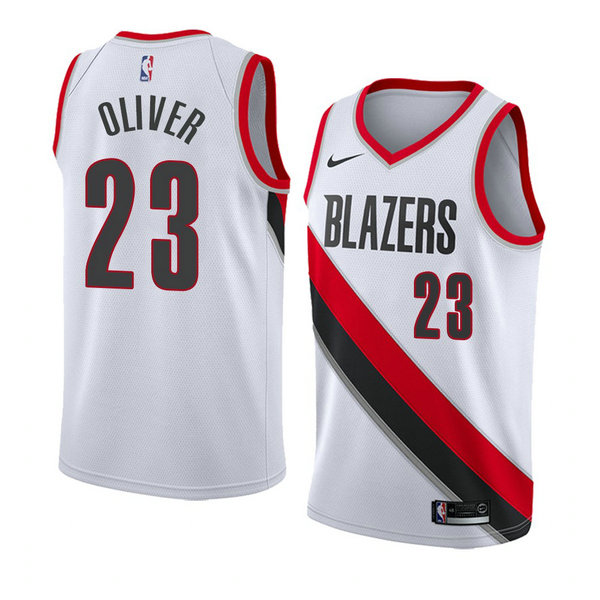 Camiseta baloncesto Cameron Oliver 23 Association 2018 Blanco Portland Trail Blazers Hombre