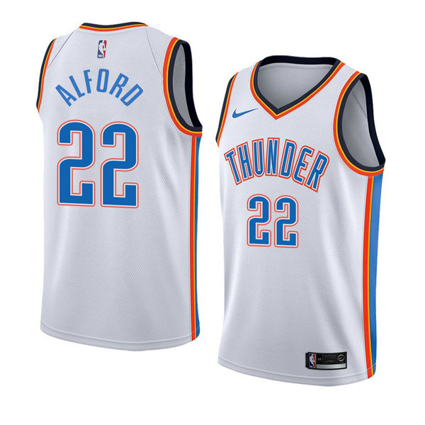 Camiseta baloncesto Camisetar Bryce Alford 22 Association 2018 Blanco Oklahoma City Thunder Hombre