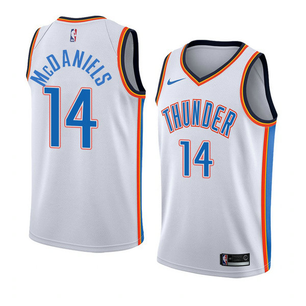 Camiseta baloncesto Camisetar K. J. McDaniels 14 Association 2018 Blanco Oklahoma City Thunder Hombre