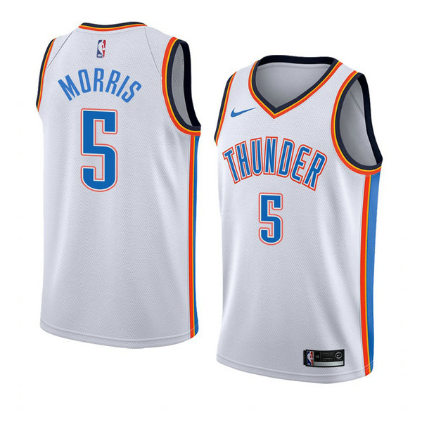 Camiseta baloncesto Camisetar Markieff Morris 5 Association 2018 Blanco Oklahoma City Thunder Hombre