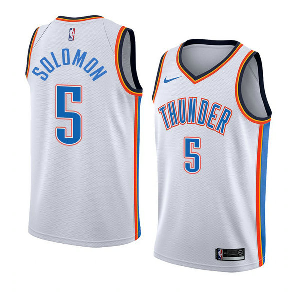 Camiseta baloncesto Camisetar Richard Solomon 5 Association 2018 Blanco Oklahoma City Thunder Hombre