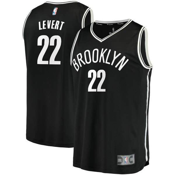 Camiseta baloncesto Caris LeVert 22 2019 Negro Brooklyn Nets Hombre