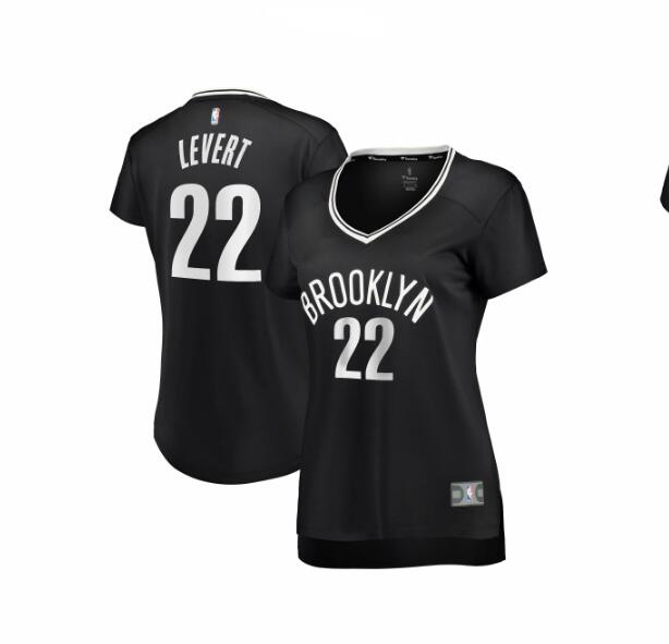 Camiseta baloncesto Caris LeVert 22 icon edition Negro Brooklyn Nets Mujer