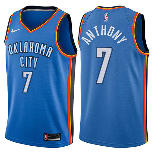 Camiseta baloncesto Carmelo Anthony 7 2017-18 Azul Oklahoma City Thunder Hombre