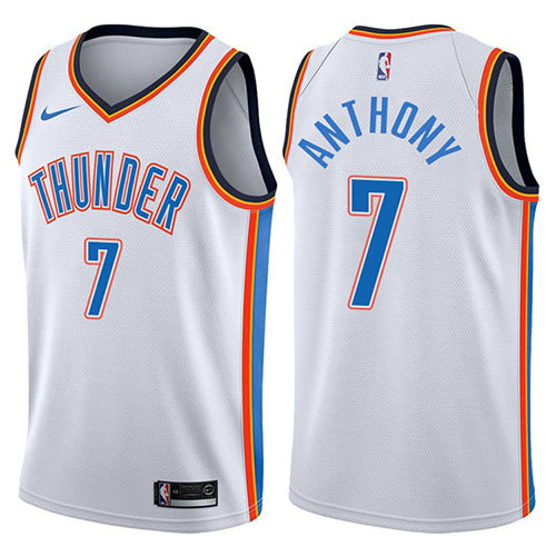 Camiseta baloncesto Carmelo Anthony 7 2017-18 Blanco Oklahoma City Thunder Hombre