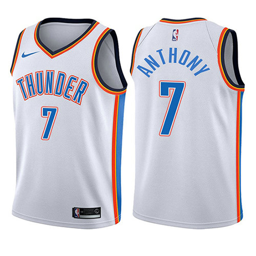 Camiseta baloncesto Carmelo Anthony 7 Association 2017-18 Blanco Oklahoma City Thunder Nino