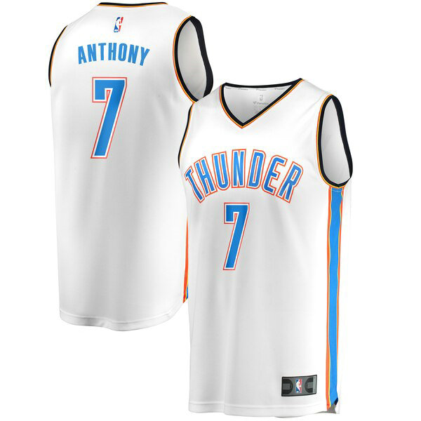 Camiseta baloncesto Carmelo Anthony 7 Association Edition Blanco Oklahoma City Thunder Hombre