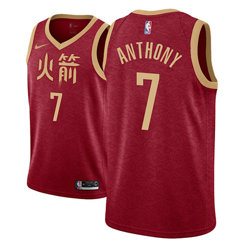 Camiseta baloncesto Carmelo Anthony 7 Ciudad 2018-19 Rojo Houston Rockets Hombre
