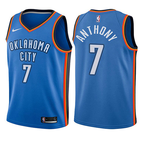 Camiseta baloncesto Carmelo Anthony 7 Icon 2017-18 Azul Oklahoma City Thunder Nino
