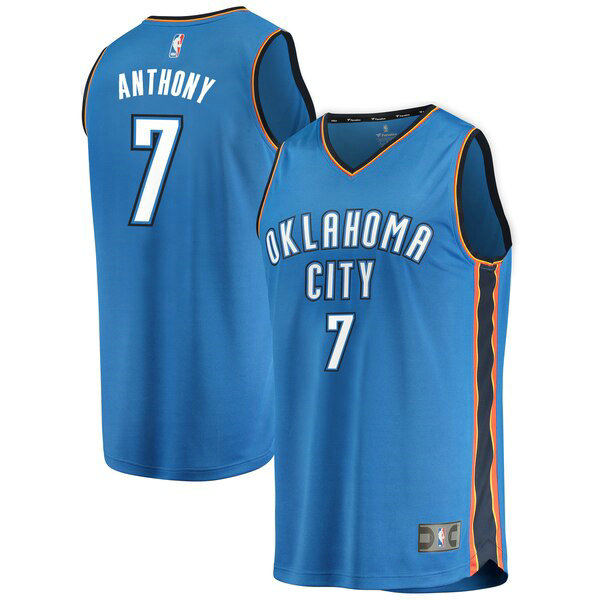 Camiseta baloncesto Carmelo Anthony 7 Icon Edition Azul Oklahoma City Thunder Hombre