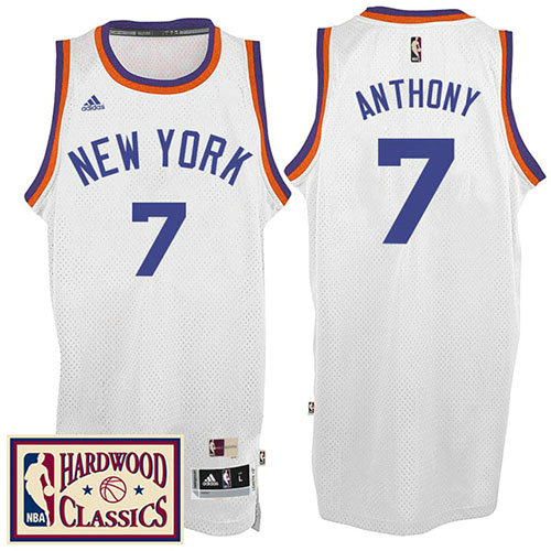 Camiseta baloncesto Carmelo Anthony 7 Retro Blanco New York Knicks Hombre