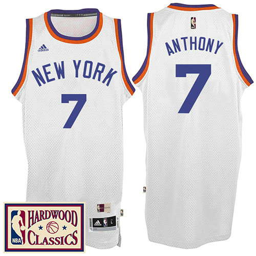 Camiseta baloncesto Carmelo Anthony 7 Retro Blanco New York Knicks Hombre