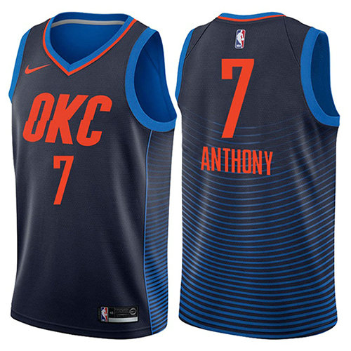 Camiseta baloncesto Carmelo Anthony 7 Statement 2017-18 Azul Oklahoma City Thunder Hombre