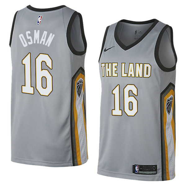 Camiseta baloncesto Cedi Osman 16 Ciudad 2018 Gris Cleveland Cavaliers Hombre