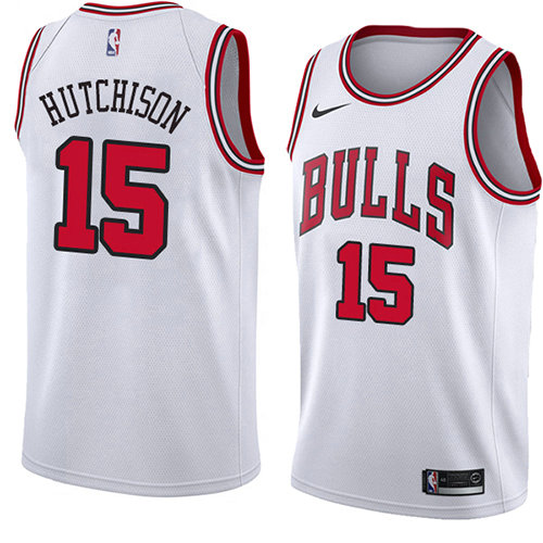 Camiseta baloncesto Chandler Hutchison 15 Association 2018 Blanco Chicago Bulls Hombre