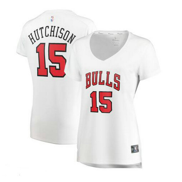 Camiseta baloncesto Chandler Hutchison 15 association edition Blanco Chicago Bulls Mujer